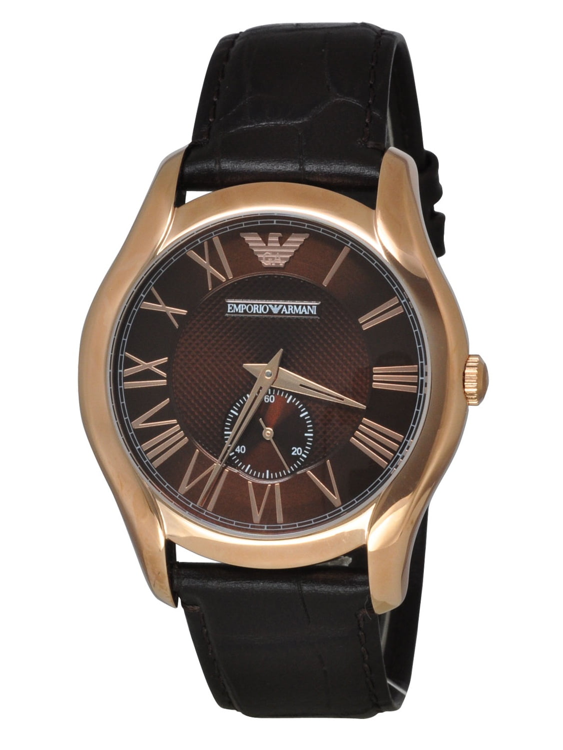 Emporio Armani AR1705 Classic Retro Men's Brown Leather Watch - Walmart.com