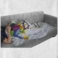 thumbnail image 6 of Mardi Gras Soft Flannel Fleece Throw Blanket, Mardi Gras Carnival Inscription with Traditional Party Clown Costume Hat, Cozy Plush for Indoor and Outdoor Use, 60" x 80", Multicolor, by Ambesonne, 6 of 6