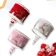thumbnail image 4 of MesaSe Christmas Gift Box Ribbon Present Bag  Wrapping Ribbon Burlap Fabric Plush Decorative Band  Red, 4 of 9
