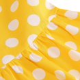 thumbnail image 7 of CAICJ98 Girls Vintage Dresses Kids Polka Dot 50's Dress Short Sleeve Turn-Down Collar Swing Dresses for Toddler Girls Party Dress Yellow,5-6 Years, 7 of 7