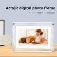 thumbnail image 2 of Acrylic Digital Video Picture Frame with Sound, Smart Rechargeable Motion Loop Player, Desktop Display for Custom Videos, Valentines Day Gift for Boyfriend/Girlfriend, White 7 Inch, 2 of 8