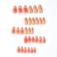 thumbnail image 2 of Press on Nails NEWSPIED Valentines, 30 unidades, oro almendra y cromo, 2 of 7