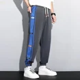 thumbnail image 4 of Pantalones deportivos de rayas con bolsillo con cremallera para otoño e invierno para hombre, pantalones deportivos recortados para hombre, moda urbana 2024 vintage, 4 of 4