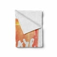thumbnail image 2 of Amore Soft Flannel Fleece Throw Blanket, Love Theme Italian Way Inky Tangerine Toned Background with Brush Strokes Print, Cozy Plush for Indoor and Outdoor Use, 70" x 90", Multicolor, by Ambesonne, 2 of 6