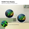 thumbnail image 3 of Small Digital Alarm Clock LED Desk Travel Electronic Clock Dual Alarm Snooze Dimmable Day Set 12/24H Week Display 4inch White, 3 of 5
