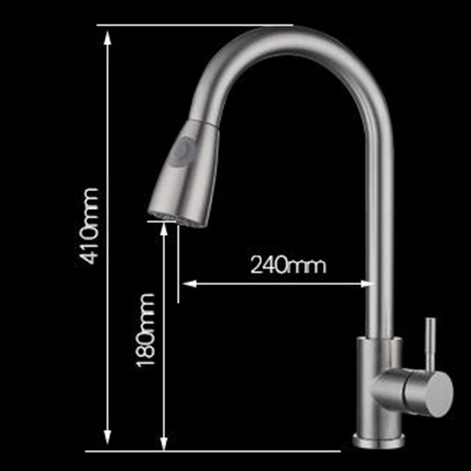 Touch Sensor Pull Out Kitchen Faucets Stainless Steel Brushed Kitchen Faucet Hot and Cold Water Swivel Kitchen Sink Touch Faucet