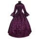 thumbnail image 4 of Vestido largo de otoño-invierno para mujer, vestido de fiesta medieval gótico retro con estampado floral, vestido de fiesta estilo palacio, vestido de cóctel con mangas de trompeta y encaje, 4 of 4