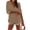 Khaki, variant on Sheghy Workout Tops for Women Oversized Solid Color V Neck Hooded Long Sleeve Pocket Pullover Sky Blue S