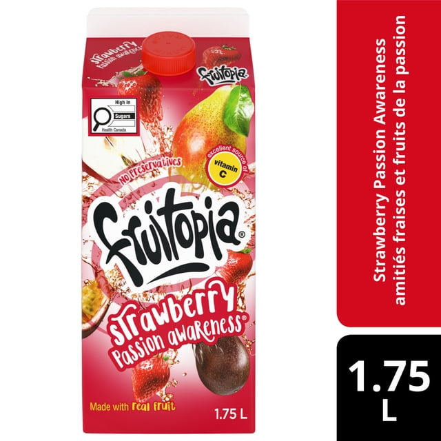 Fruitopia Strawberry Passion Awareness Gable top