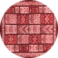 thumbnail image 1 of Ahgly Company Indoor Round Abstract Red Modern Area Rugs, 8' Round, 1 of 4