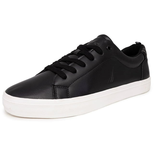 Zapatillas Nautica a la moda para hombre, casuales, con cordones, zapatillas clásicas de tenis, parte superior baja, color negro, 7,5