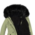 thumbnail image 5 of Qetyuw Winter Warm Hooded Jacket for Women Faux Fur Lined Long Sleeve Coat Zip Up Button Down Chunky Jackets, 5 of 5