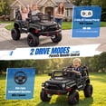 thumbnail image 2 of Wisairt 24V Kids Ride on Toys, 4WD 800W Power Car Wheels for Boys Girls with Remote, Electric Ride on Car for Kids with 2 Seater, Music, LED Lights, Seat Belt, 3-8 Years Old, Black, 2 of 9