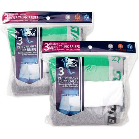 Starter - Men's Trunk Briefs, 6-Pack