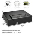 thumbnail image 2 of Gymax Pistol Safe Handgun Safe Heavy-Duty Steel Gun Security w/ Backup Keys, 2 of 10