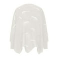 thumbnail image 4 of Oksale Oversized Sweaters Women Plus Size Asymmetrical Hem Hollow Out Sweater Loose Long Sleeve Winter Pullover Soft Comfortable Tops White XXXXXL, 4 of 8