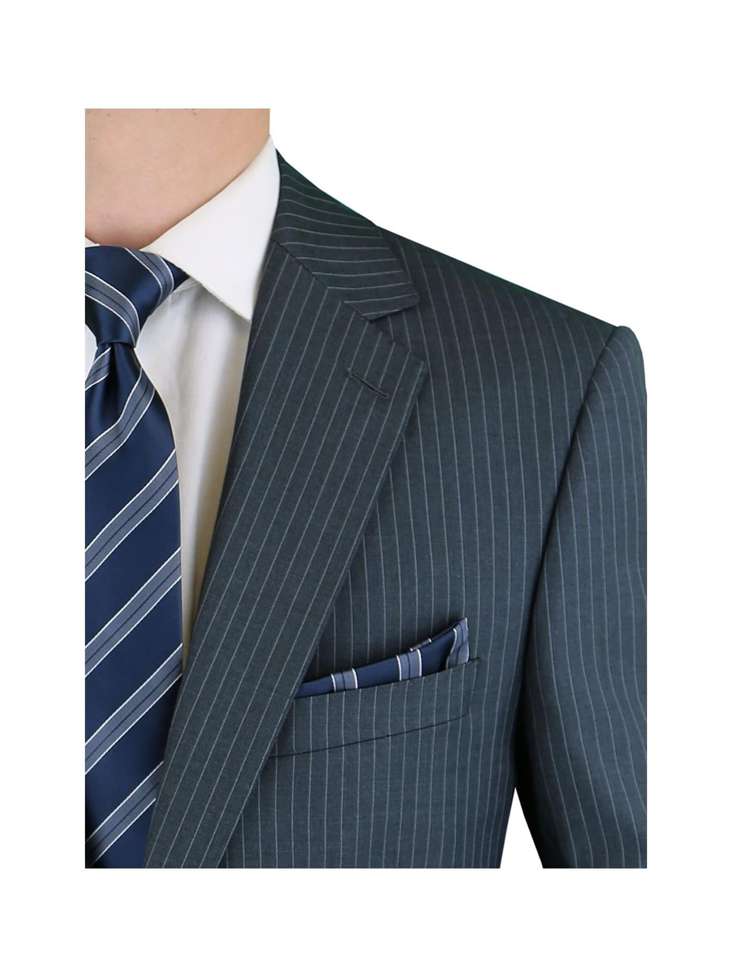 LN LUCIANO NATAZZI Italian Men's Suit 180'S Cashmere Wool Ticket