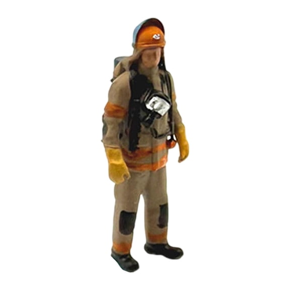 Hand Painted Firefighter People Tiny Model ABS Material for Miniature Diorama Scene Display Photography