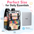 thumbnail image 6 of DAKIMOE Clear Backpack for School Stadium Bookbag Transparent Book Bag Large 17'', 6 of 8