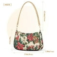 thumbnail image 3 of FORMRS Womens Shoulder Bag with Chain Strap Clutch Purse Cute Tote Handbag, Red Christmas Poinsettia, 3 of 7