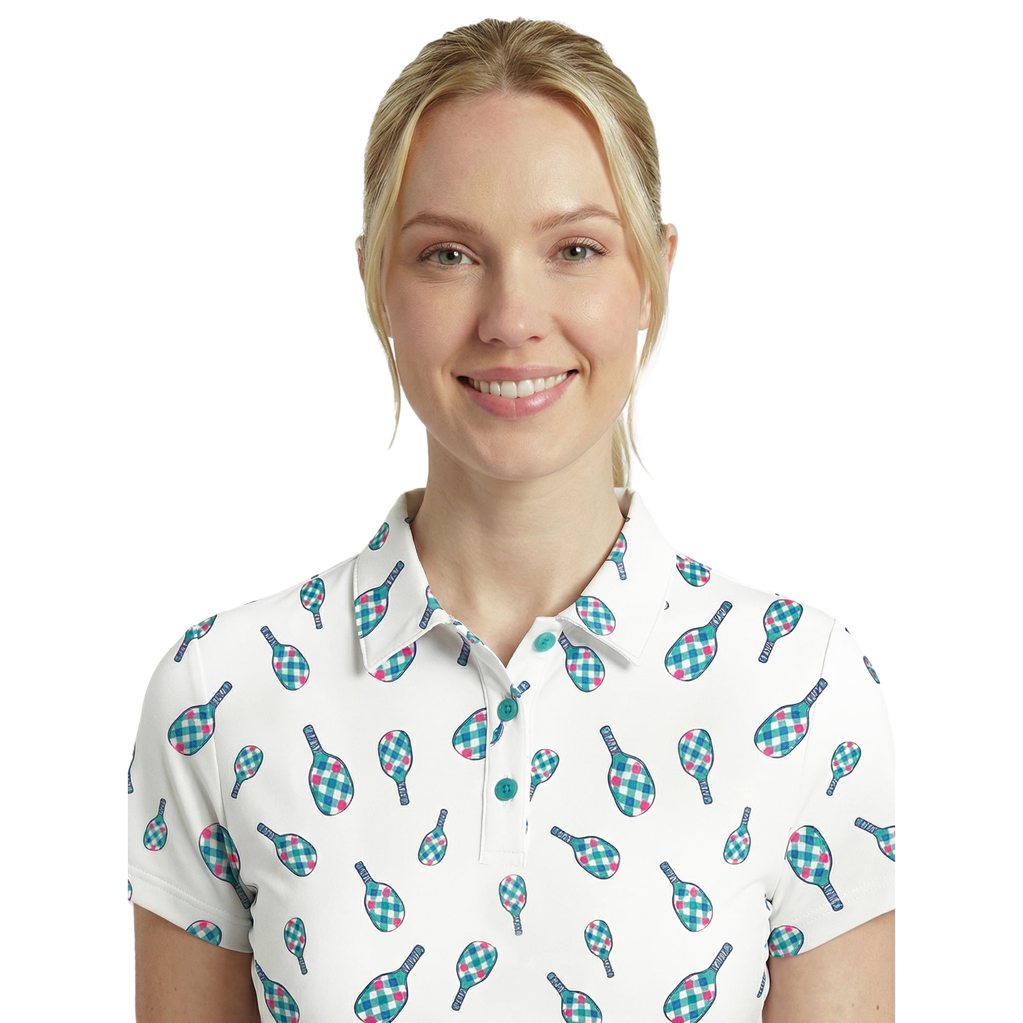 Birdie Bound Women’s Thanya Polo Shirt with Short Sleeves, Sizes XS-XXL