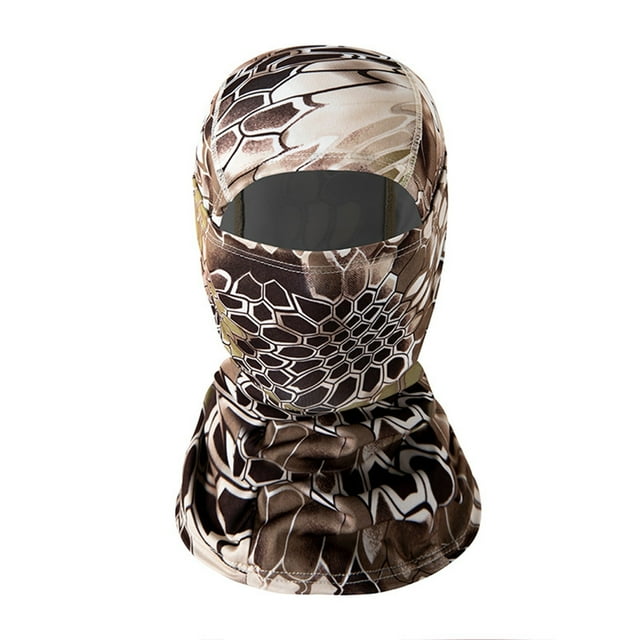 TIEVOSA Outdoor Cycling Headgear Balaklava Hat Breathable Sun Ice Silk Flying Tiger(Coffee)