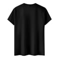 thumbnail image 3 of Women's Football Graphic T-Shirt, Women's Soccer Letter Print Short Sleeve T-Shirt, Casual Summer Neck Top for Women Sports Fan Tee Shirt Everyday for Soccer Tournament 2026 Black Size: 2XL, 3 of 4