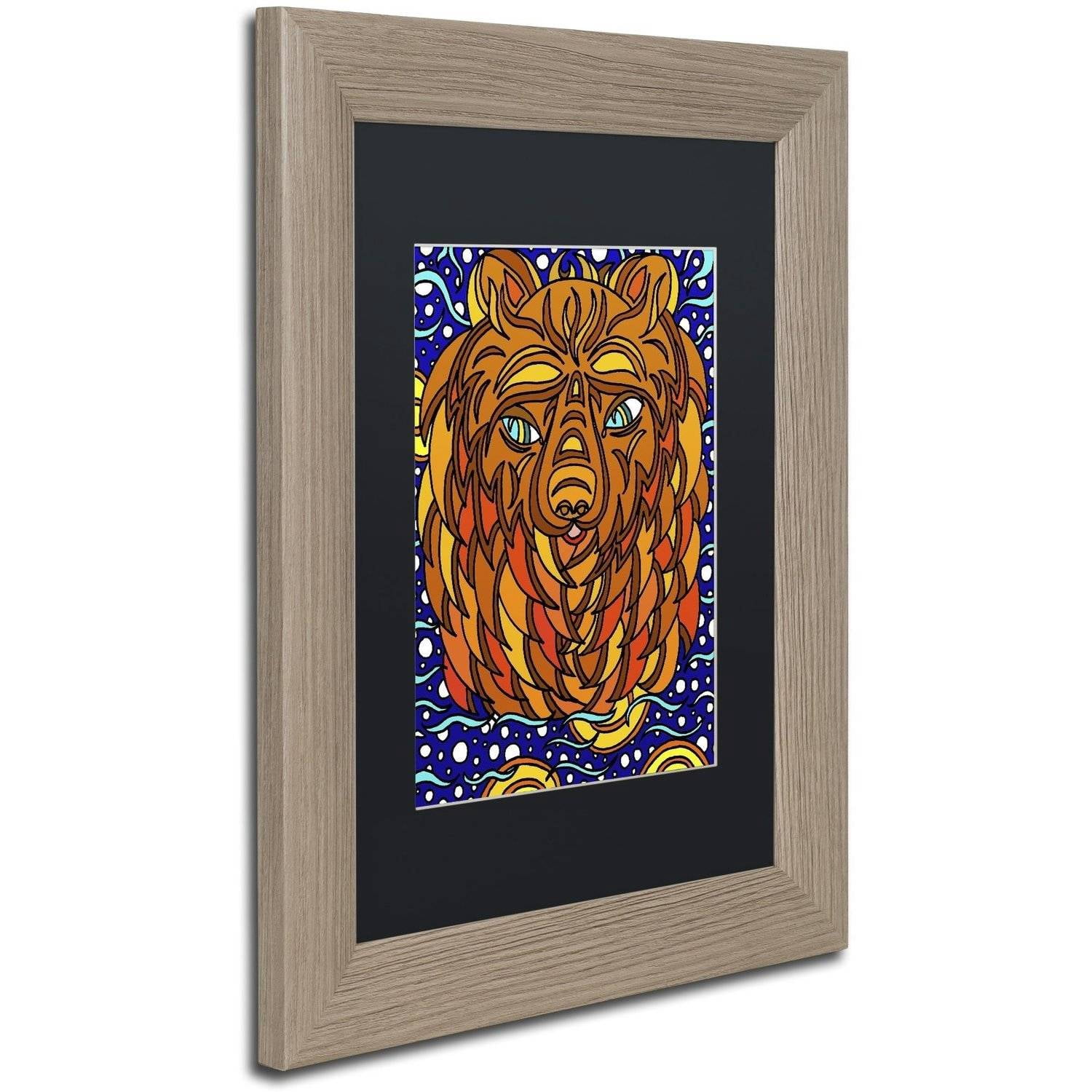 Trademark Fine Art "Bailey the Bear Alive" Canvas Art by Kathy G. Ahrens, Black Matte, Birch Frame