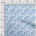 thumbnail image 2 of oneOone Georgette Viscose Medium Blue Fabric Floral Craft Projects Decor Fabric Printed By The Yard 42 Inch Wide, 2 of 4