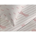 thumbnail image 4 of Ambesonne Cartoon Quilted Bedspread Set 3 Pcs, Vertical Stripes Bow Tie, Queen Size, Pale Pink Rose, 4 of 5
