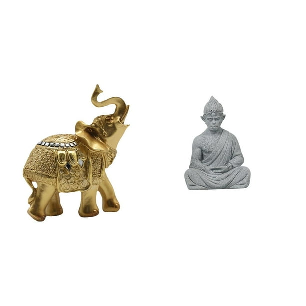 Figura de escritorio,Estante de estatua de elefante para escritorio,oficina,decoración del hogar,Figura decorativa de escritorio de resina para decoración del hogar,Estatua de mono,Estatua de