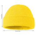 thumbnail image 4 of Qarigey Sombreros de mujer, sombreros de Color sólido, accesorio de ropa, gorros de invierno flexibles y cómodos, gorro de punto Unisex grueso para Sombreros Amarillo brillante, 4 of 6