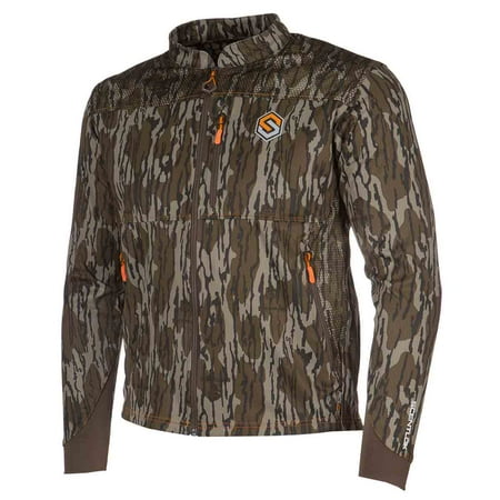 ScentLok Camo Hunting Jacket for Men - Savanna Aero Crosshair Lightweight Gear (Mossy Oak Bottomland Original Large)