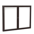 thumbnail image 1 of PB23660M-M1 Ghent 2 Door Enclosed Porcelain Magnetic Whiteboard with Bronze Frame Wall Mounted Markerboard, 3'H x 5'W, 1 of 1