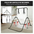thumbnail image 5 of Black Multi-Functional Adjustable Height Children's Horizontal Gymnastic Bar With Bear Rings, 5 of 9