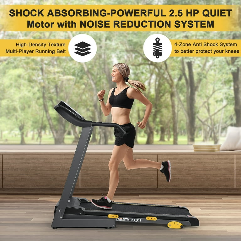 MaxKare Treadmill with Incline Electric Motorized Running Machine with 17 Belt 220lbs Max. Weight with 15 Preset Programs Perfect for Home Use