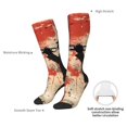 thumbnail image 4 of Gaeub Silhouette Trumpet Red Art Printed Design Socks Stretchy High Tube Socks for Men Women Teens , Softball Soccer Socks for Hiking, Sport, 4 of 6