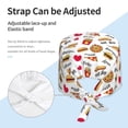thumbnail image 3 of Xecao Fast Food Print Men Women Adjustable Working Cap with Button Unisex Hats Sweatband, 3 of 7