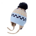 thumbnail image 5 of WUANDIXFA Kids Winter Hats Adorable Casual Knit Hat Fall Winter Cute Warm Stylish Hat,Blue,3-8 Years, 5 of 5