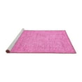 thumbnail image 2 of Ahgly Company Machine Washable Indoor Square Abstract Pink Modern Area Rugs, 5' Square, 2 of 4