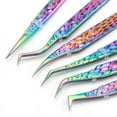 thumbnail image 7 of 6PCS False Lash Tweezers Set for Eyelash Extensions Clip Boot Volume Isolation Precise Eyebrow Nail Art Tongs Makeup Tools Kit (Tweezers E), 7 of 7