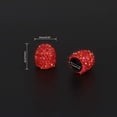 thumbnail image 4 of Valve Stem Caps, 4 Pack Handmade Crystal Rhinestone Universal Car Tire Valve Caps Chrome,Attractive Dustproof Bling Car Accessories(Red), 4 of 7