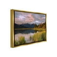 thumbnail image 4 of Stupell Industries Lake's Edge Landscape Landscape Photography Gold Floater Framed Canvas Art Print Wall Art, 31 x 25, 4 of 10