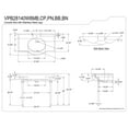 thumbnail image 6 of Kingston Brass VPB28140W8BB Manchester 37" Ceramic Console Sink with Stainless Steel Legs (8-Inch, 3-Hole), White/Brushed Brass, 6 of 9