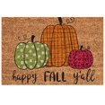 thumbnail image 1 of Dosaele Happy Fall Door  Fall Leaves Pumpkin Theme Welcome Doormat for Front Door Indoor Outdoor Rug for Home Kitchen Floor Thanksgiving Decor 16 X 24 Inch, 1 of 5