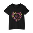 thumbnail image 4 of THDHV Summer Casual Tops for Kids,Kids' Letter Graphic Tees Short Sleeve Crewneck Oversized T Shirts Summer Clothes for Girls Black, 4 of 4