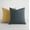 Mustard / Navy Solid, variant on 2-Pack Cotton Slub Decor Throw Pillows in Solids by Comfort Canopy