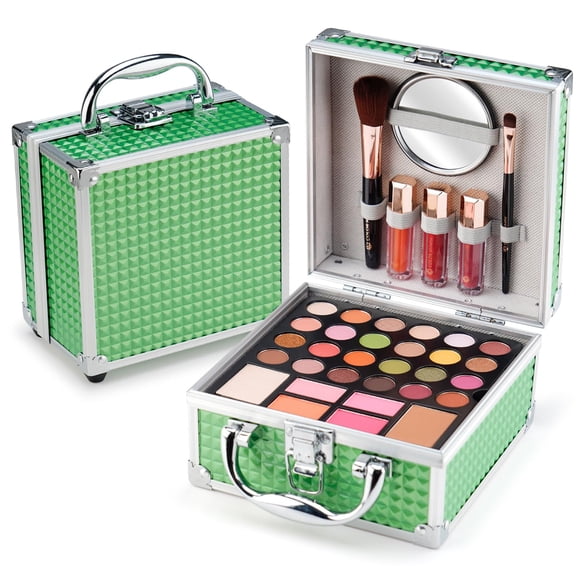 Color Nymph Kit de maquillaje para principiantes para adolescentes con el pequeño estuche cosmético incluido Paleta de sombras de ojos de 24 colores Coloretes Bronceadores Resaltadores Pinceles para l