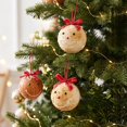 thumbnail image 5 of Christmas Foam Ball Ornaments 6Pcs 3.2in, White Orange Sequined Baubles with Hanging Strings, Festive Tree Decorations for Holiday Party, Shatterproof Christmas Balls for Xmas Tree Display, 5 of 6