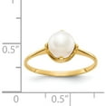 thumbnail image 5 of 14K Yellow Gold 6.5mm Fw Cultured Pearl Ring (Size 7) Made In United States y1926pl, 5 of 5